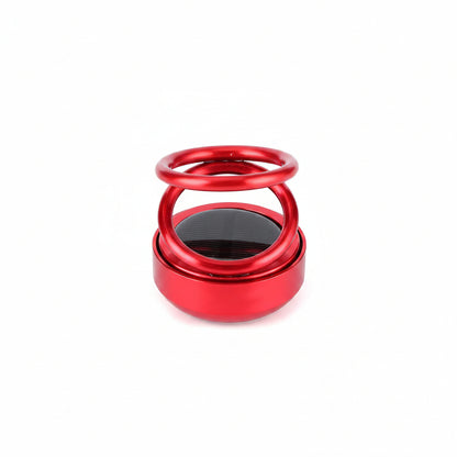 6319 Solar Power Car Aroma Diffuser 360double Ring Rotating Design Car Fragrance Diffuser Car Perfume Air Freshener For Dashboard Home Office