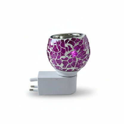 Premium Plug-in Mosaic Glass Aroma Diffuser  Night Lamp (1 Pc)