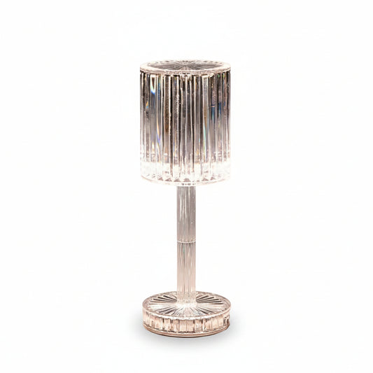 6605 Crystal Table Lamp  Touch Control Atmosphere Nightstand Lamp With Usb Charging Line