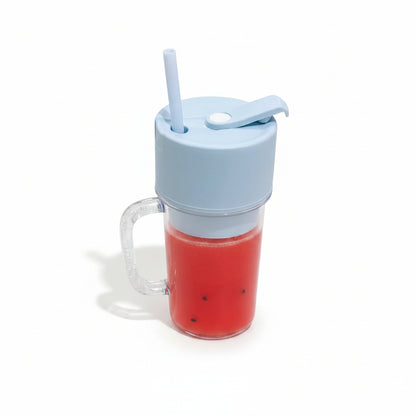 5841 2 In1 Portable Crusher Juicer With Handle  Straw For Smoothie Sipper Usb Rechargeable (340 Ml) 6 Stainless Steel Blades Compact Juicer Mixer Juicer Portable Fresh Juice Blender Portable Electric Juicer ( 340 Ml )