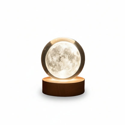 3d Crystal Ball Lamps With Base  (1 Pc)