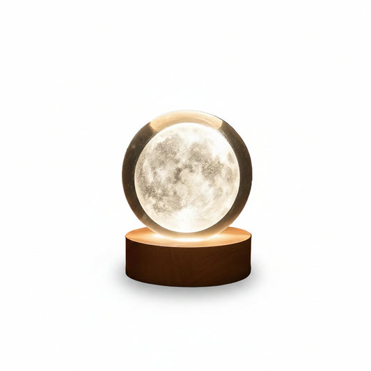 3d Crystal Ball Lamps With Base  (1 Pc)