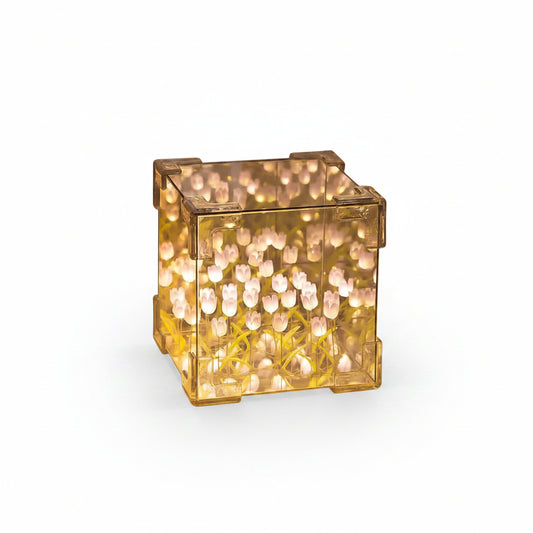 Cube Tulip Night Lamp  Led Decorative Nights Lamp For Bedroom (Multicolor  1 Set)